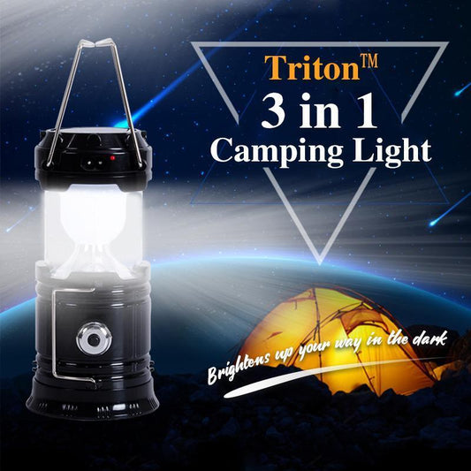 3-in-1-Solar-LED-Flammen-Camping-Laterne